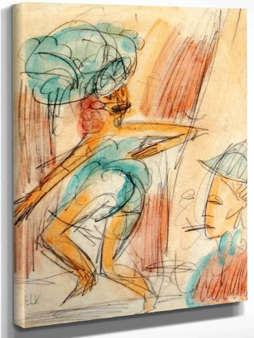 Dancer And Audience By Ernst Ludwig Kirchner By Ernst Ludwig Kirchner