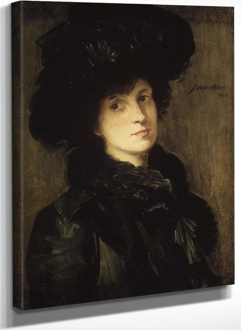 Girl In Black By Julian Alden Weir