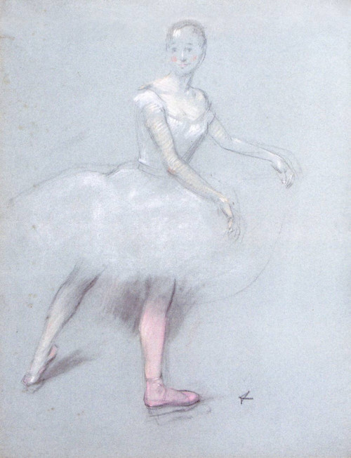 Dancer In A White Tutu By Jean Louis Forain  By Jean Louis Forain