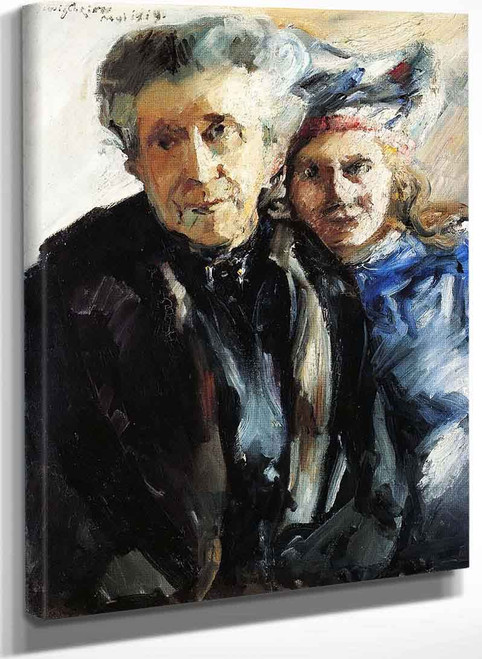 Grandmother And Granddaughter By Lovis Corinth