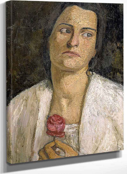 Half Length Portrait Of Sculptor Clara Rilke Westhoff By Paula Modersohn Becker