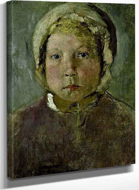 Head Of A Girl By Fritz Von Uhde
