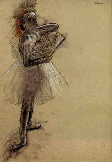Dancer With A Fan1 By Edgar Degas