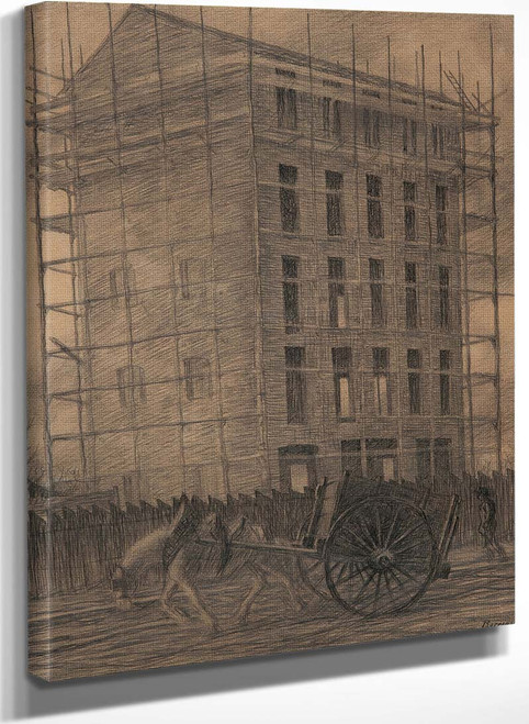 House Under Construction By Umberto Boccioni