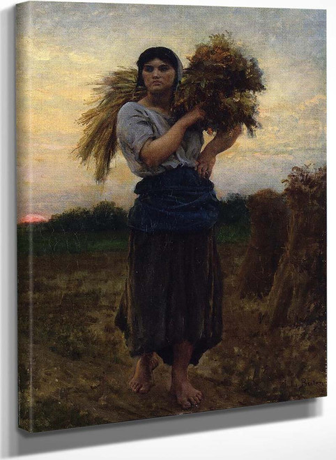 In The Fields Evening By Jules Adolphe Breton