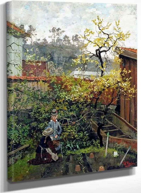 In The Garden By Fritz Thaulow