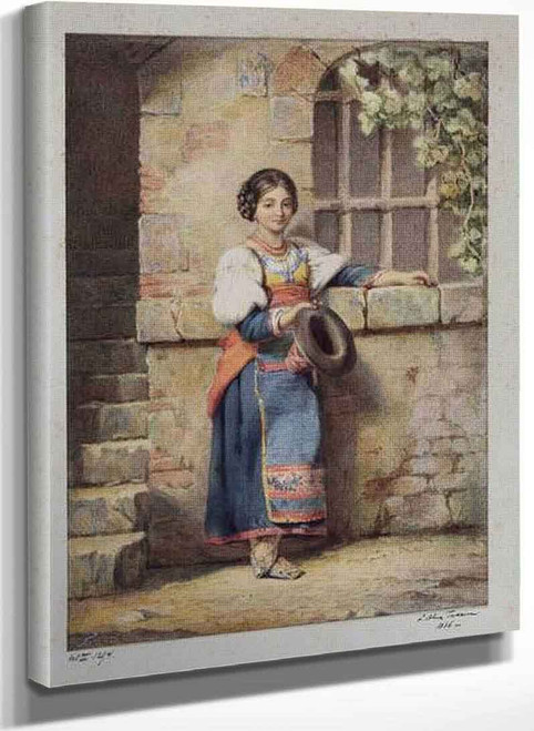 Italian Girl (Also Known As Girl In Italian Costume) By Sir Lawrence Alma Tadema