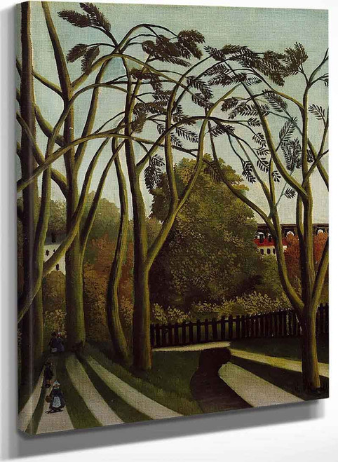 Landscape On The Banks Of The Bievre At Bicetre Spring By Henri Rousseau