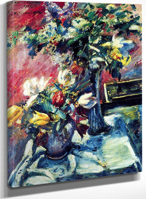 Lilac And Tulips By Lovis Corinth