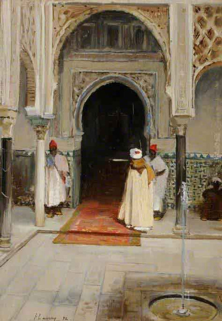 Dar El Cadi, Interior Of A Mosque By Sir John Lavery, R.A. By Sir John Lavery, R.A.