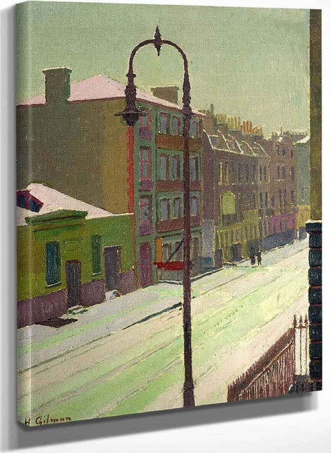 London Street In The Snow By Harold Gilman