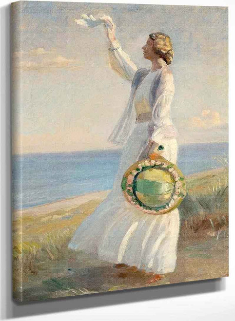 Marie Dinesen On The Beach By Michael Peter Ancher