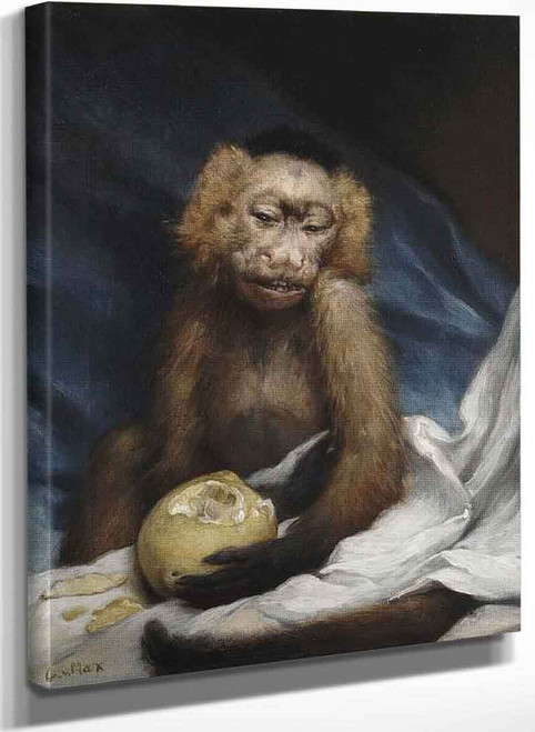 Monkey With Lemon (Also Known As The Sour Experience) By Gabriel Cornelius Ritter Von Max