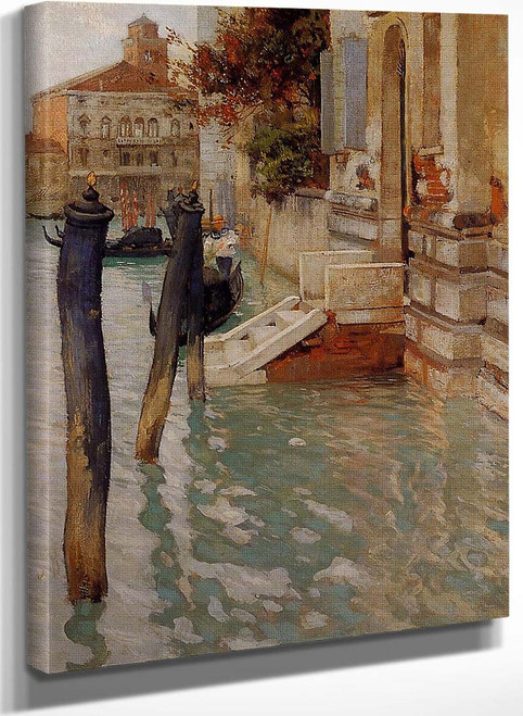 On The Grand Canal Venice By Fritz Thaulow