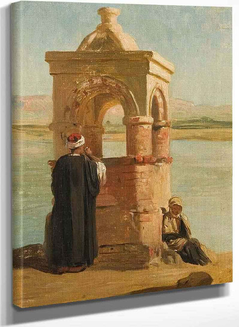 Oriental Scene Esna Egypt By Charles Zacherie Landelle