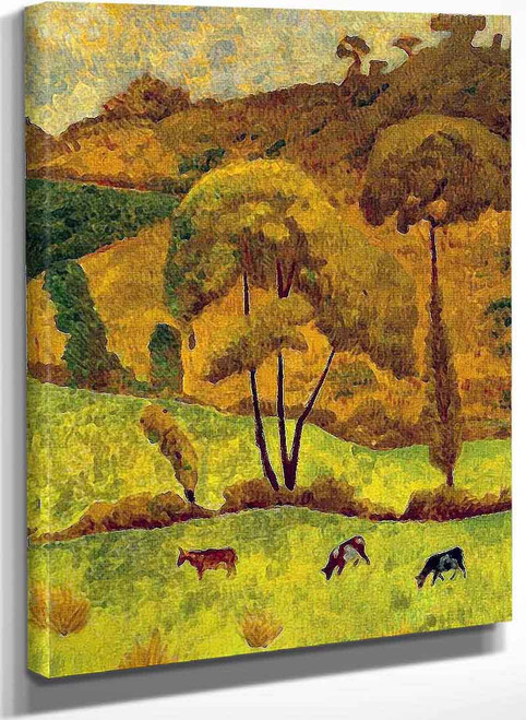 Paysage De Bretagne (Also Known As Synchromy En Jaune Ou Vallee Jaune) By Paul Serusier