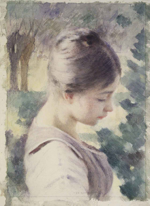 Decorative Head By Theodore Robinson