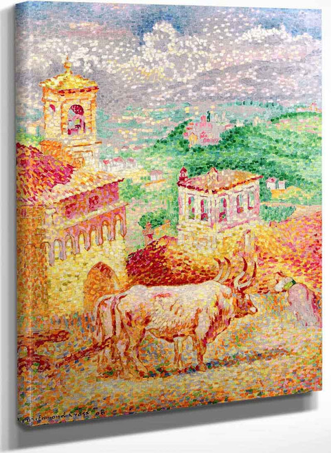 Perouse Cattle By Henri Edmond Cross