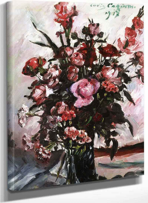 Pink Roses By Lovis Corinth