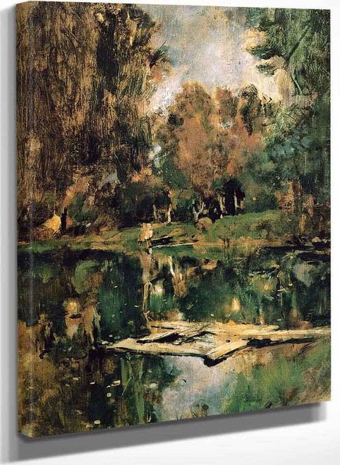 Pond In Abramtsevo (Study) By Valentin Serov