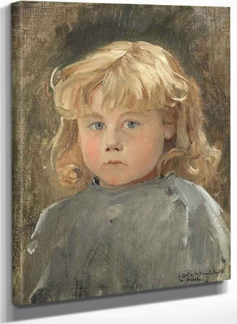 Portrait Of A Child By Jean Paul Laurens