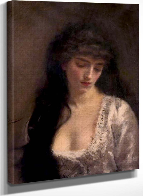 Portrait Of A Lady 1 By Gustave Jean Jacquet