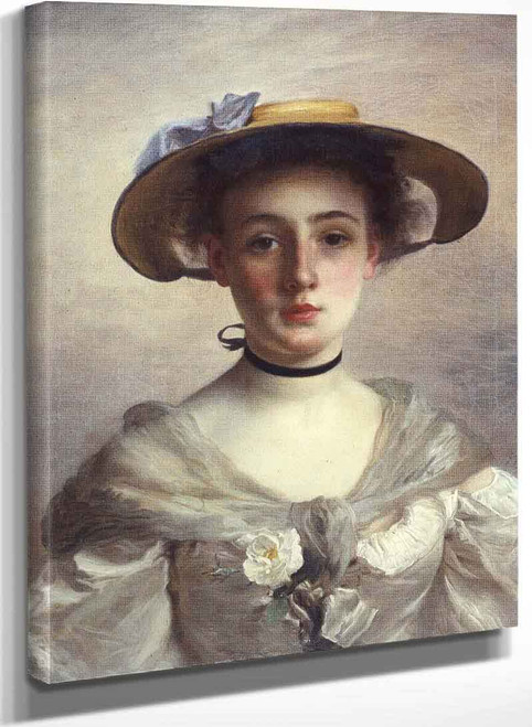 Portrait Of A Lady 5 By Gustave Jean Jacquet