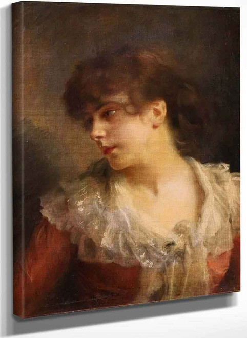 Portrait Of A Young Lady 3 By Gustave Jean Jacquet