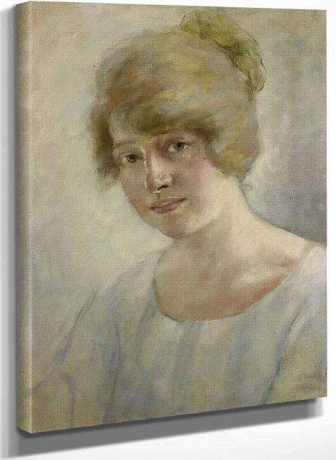 Portrait Of A Young Lady By Fritz Von Uhde