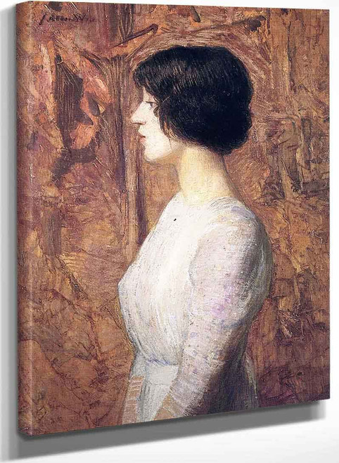 Portrait Of A Young Woman By Julian Alden Weir