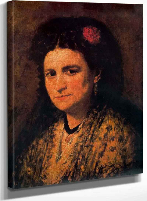 Portrait Of Dona Maria Martinez Monfort By Ignacio Pinazo Camarlench
