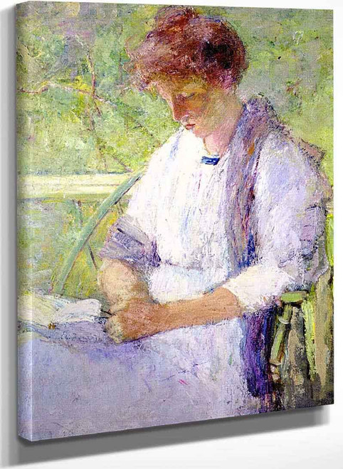 Portrait Of Dorothy (Mrs. Mahonri Young) By Julian Alden Weir