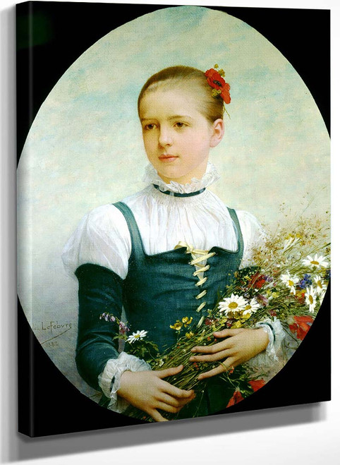 Portrait Of Edna Barger Of Connecticut By Jules Joseph Lefebvre