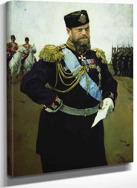 Portrait Of Emperor Alexander Iii By Valentin Serov