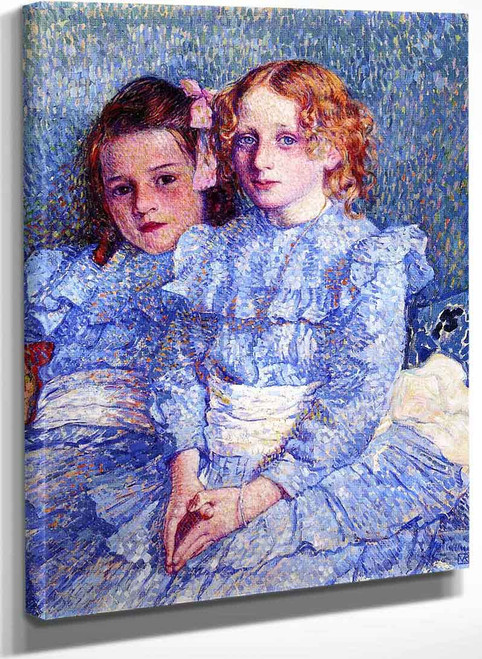Portrait Of Helene And Michette Guinotte By Theo Van Rysselberghe