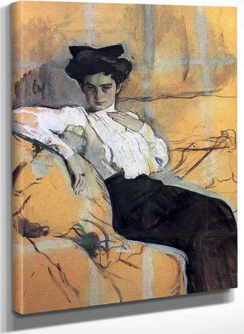 Portrait Of Henrietta Girshman 1 By Valentin Serov