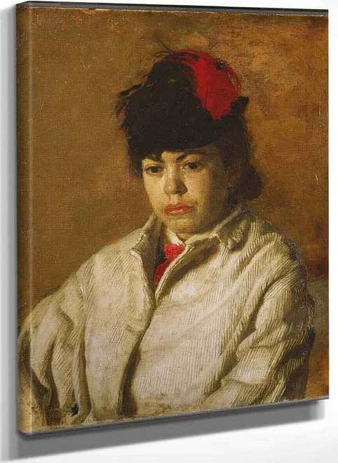 Portrait Of Margaret Eakins In A Skating Costume By Thomas Eakins