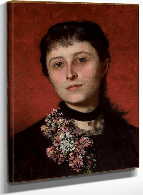 Portrait Of Maria Popielów Godlewska By Władysław Czachorski