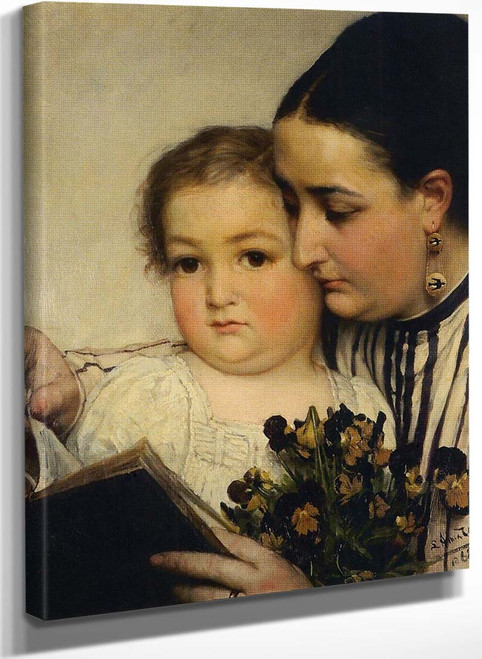 Portrait Of Mme Bonnefoy And Her Son (Also Known As Portrait Of Mme Bonnefoy And M Puttemans) By Sir Lawrence Alma Tadema
