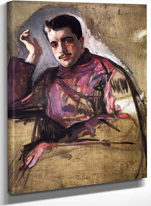 Portrait Of Sergei Diaghilev (Unfinished) By Valentin Serov