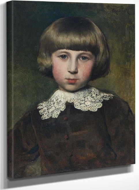 Portrait Of The Artists Son By Władysław Czachorski