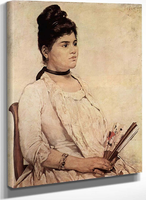 Portrait Of The Artists Stepdaughter By Giovanni Fattori