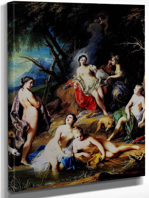 Diana Bathing With Her Nymphs 1 By Jacopo Amigoni By Jacopo Amigoni