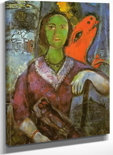 Portrait Of Vava By Marc Chagall