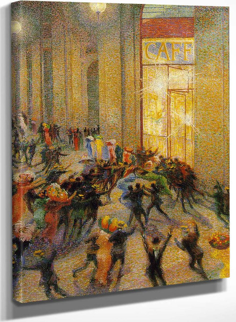 Riot (Also Known As Riot In The Galleria) By Umberto Boccioni