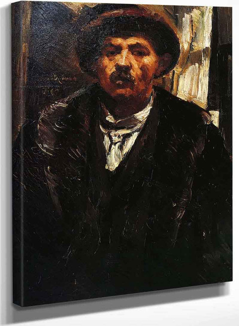 Self Portrait In A Fur Coat And A Fur Cap By Lovis Corinth