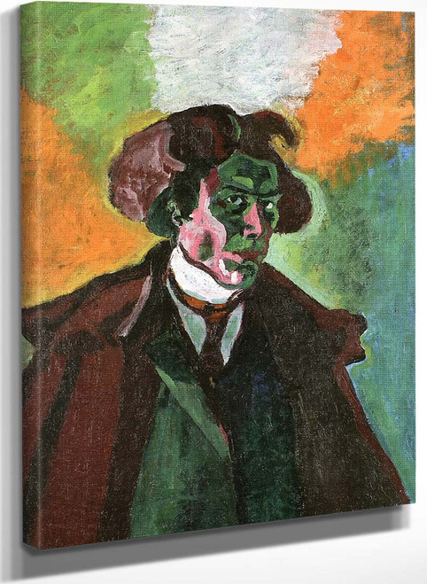 Self Portrait Wearing A Havelock By Bohumil Kubista