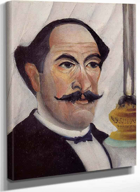 Self Portrait With A Lamp (Also Known As Portrait De L’artiste A La Lampe) By Henri Rousseau