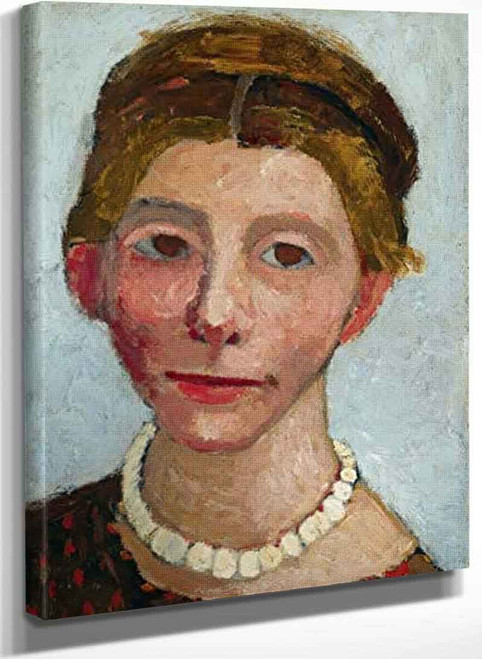 Self Portrait With White Pearl Necklace By Paula Modersohn Becker