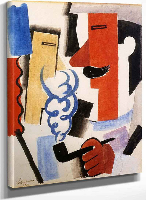 Soldier Smoking By Roger De La Fresnaye